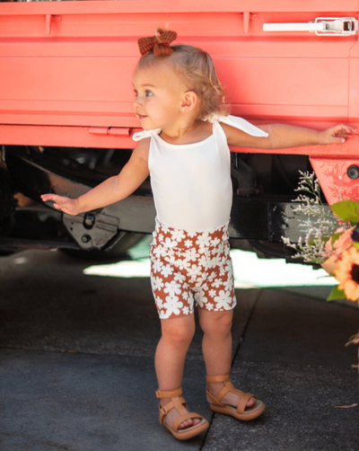 Madden Tie Shoulder Tank Top & Leotard - White