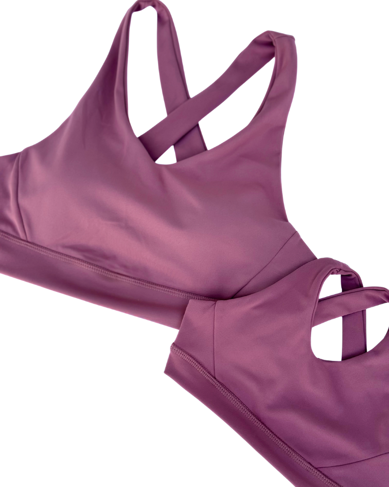 PREORDER! Bre Cross Back Sports Bra - Rose Taupe