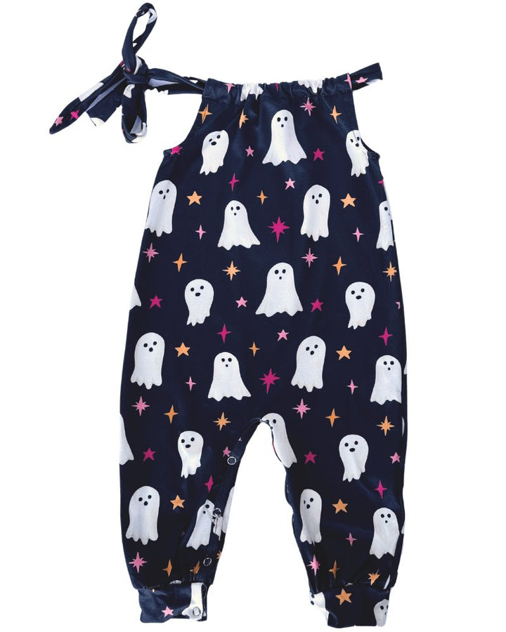 Addison Adjustable Strap Jumpsuit - Black Ghost Sparkles 