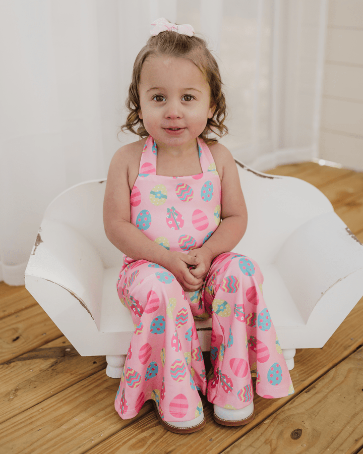 Andi Pleated Bell Bottom Jumpsuit - Egg Hunt product_type - Bailey&