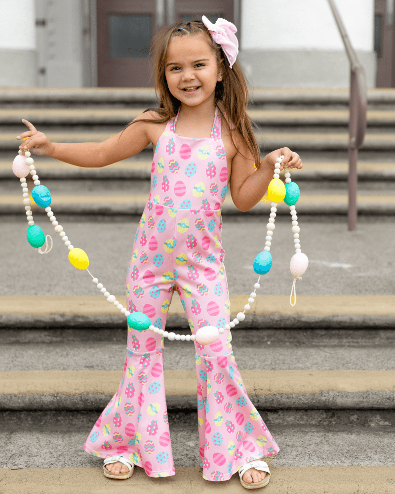 Andi Pleated Bell Bottom Jumpsuit - Egg Hunt product_type - Bailey's Blossoms