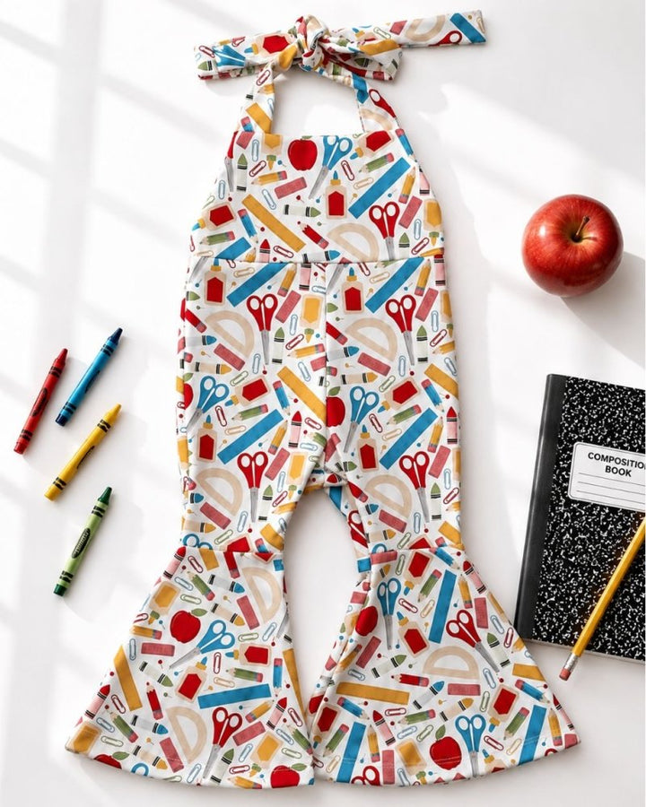 Andi Pleated Bell Bottom Jumpsuit - Little Learner product_type - Bailey&
