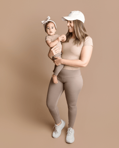 Ava Ribbed Tee - Desert Dune product_type - Bailey's Blossoms