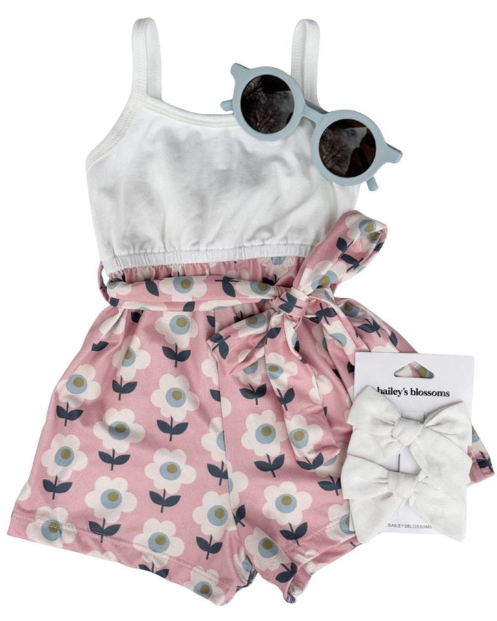 Betty Camisole Romper - Floral Rose product_type - Bailey&