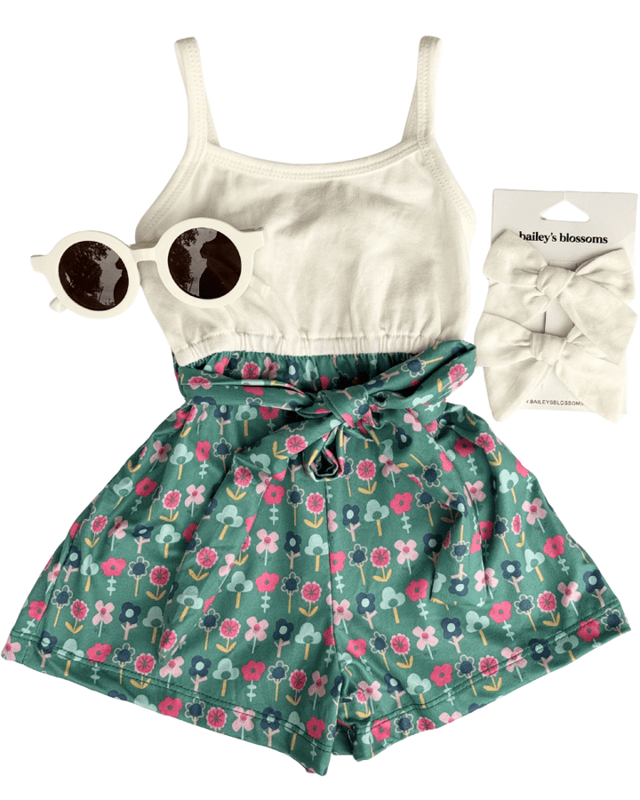 Betty Camisole Romper - Garden Party product_type - Bailey&