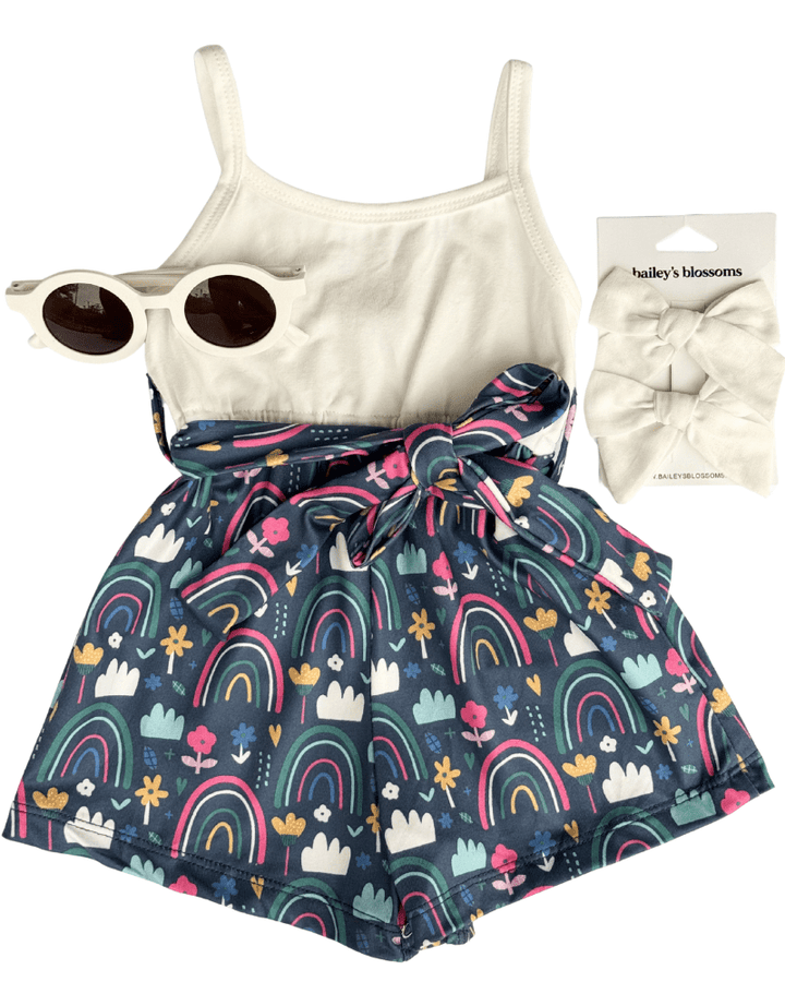 Betty Camisole Romper - Over the Rainbow product_type - Bailey&