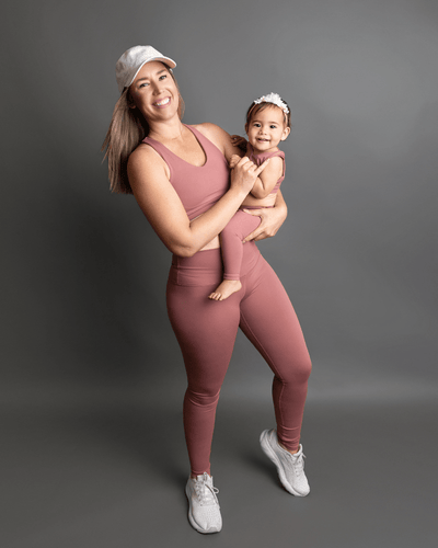 Bre Cross Back Sports Bra - Rose Taupe product_type - Bailey's Blossoms