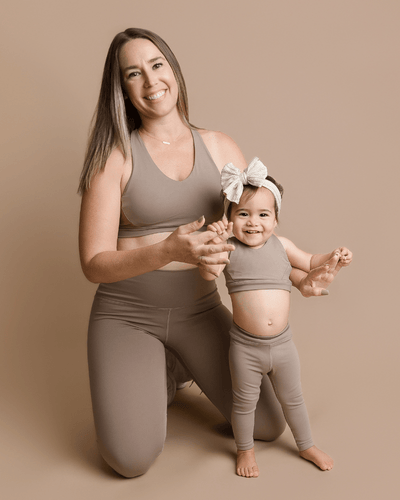 Bre Cross Back Sports Bra - Warm Stone product_type - Bailey's Blossoms