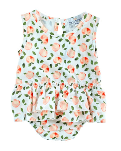 Clare Ruffle Bubble Romper - Just Peachy #product_type - Bailey's Blossoms