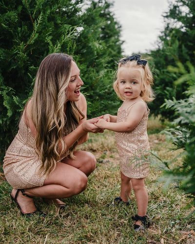 Cordelia Sequin Party Dress - Rose Gold product_type - Bailey's Blossoms