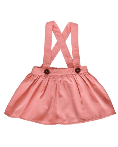 Daphne Suspender Skirt - Coral Pink #product_type - Bailey's Blossoms