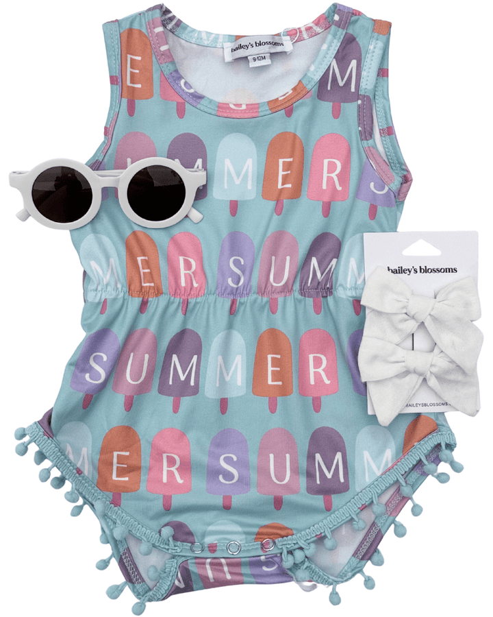 Dillon Pom Pom Romper - Pop of Summer product_type - Bailey&
