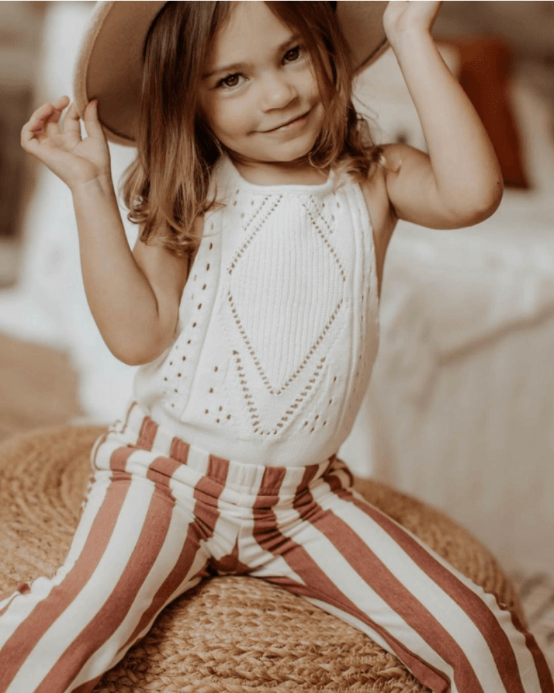 Drake Crochet Halter Romper - Gardenia - Bailey's Blossoms