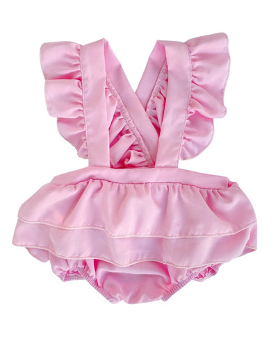 Ella Ruffle Suspender Skirt - Petal Pink #product_type - Bailey's Blossoms
