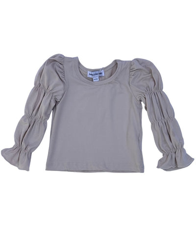 Elle Bubble Sleeve Top - Linen product_type - Bailey's Blossoms