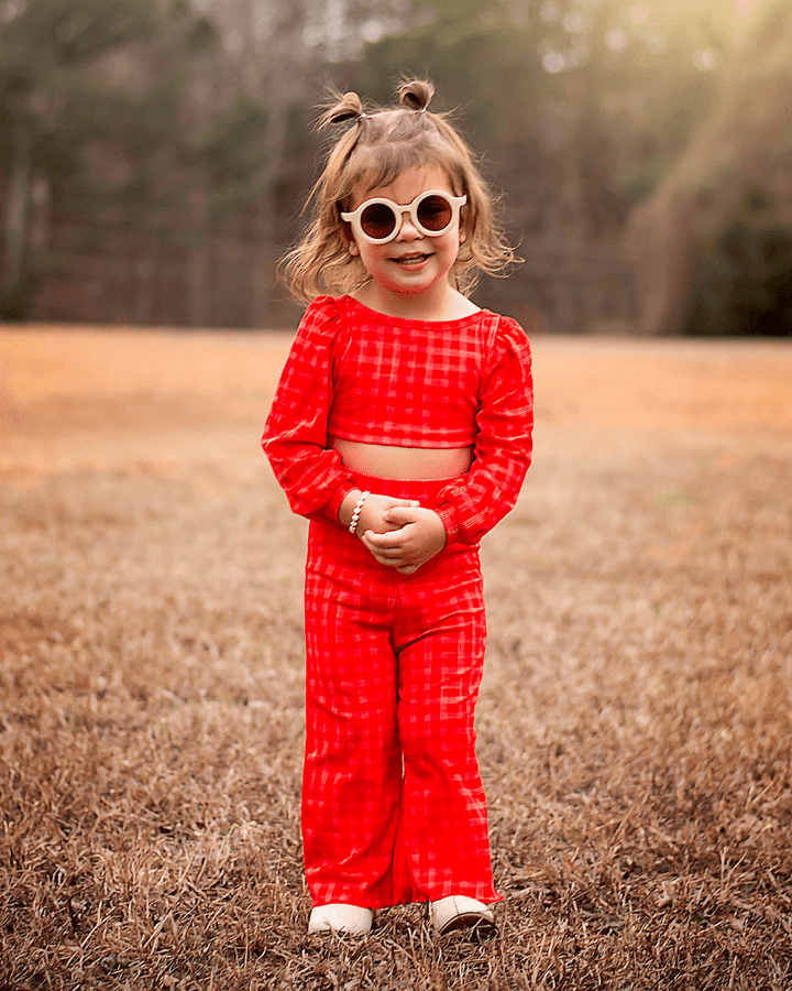 Elodie Wide - Leg High Waist Pants – Cherry Red product_type - Bailey&