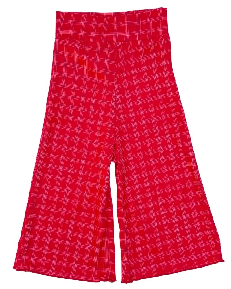 Elodie Wide - Leg High Waist Pants – Christmas Red product_type - Bailey's Blossoms
