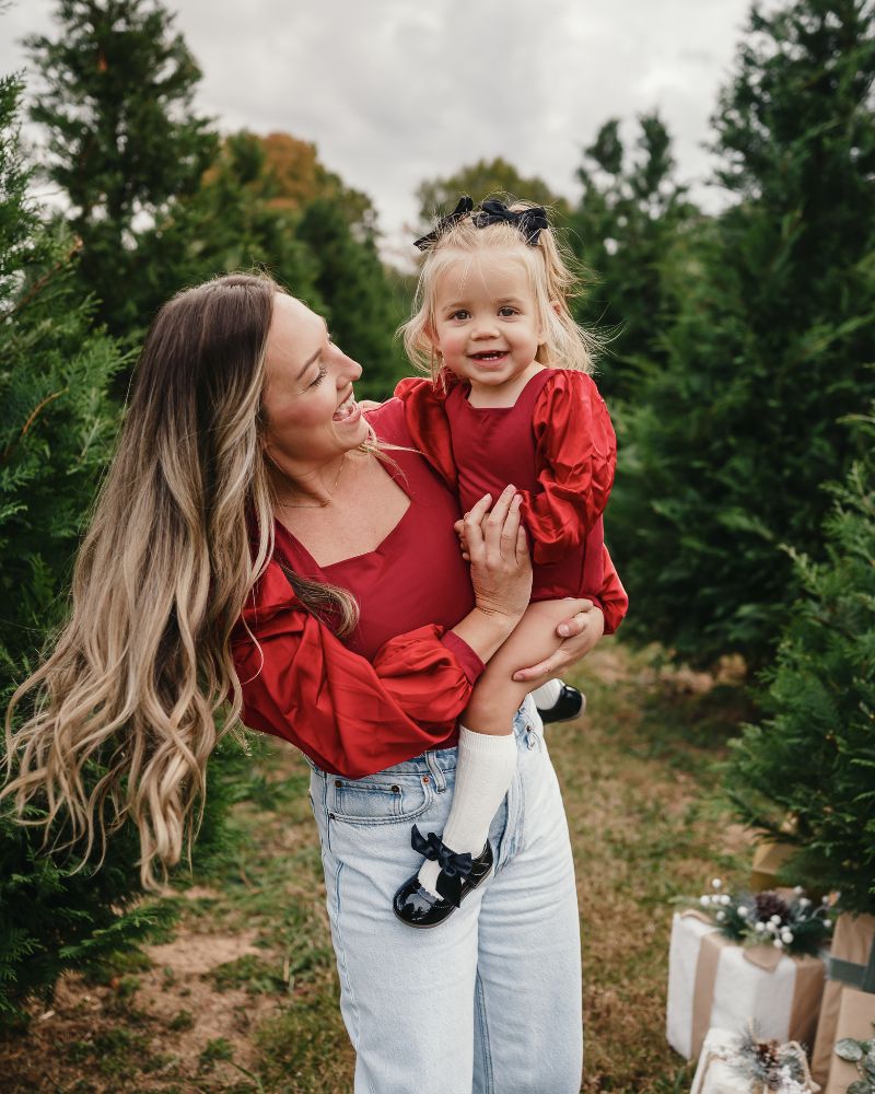 Evangeline Satin Sleeve Top & Leotard - Crimson Red product_type - Bailey's Blossoms