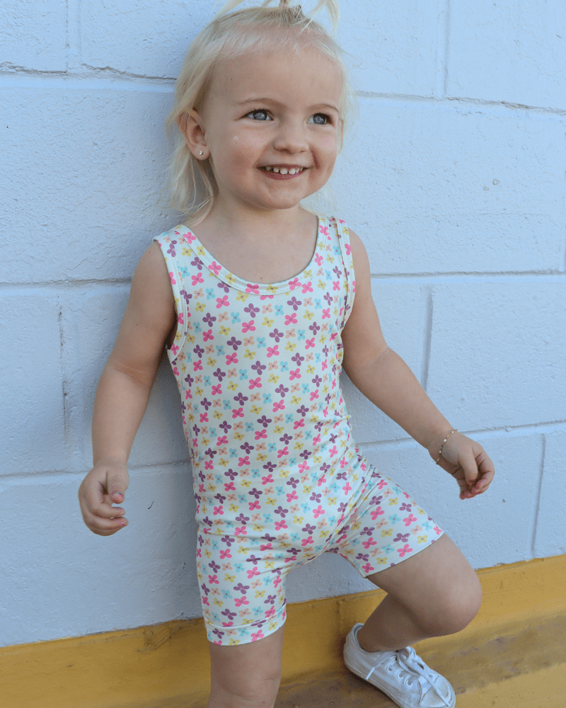 Gigi Bikeshort Romper - Butterfly Kisses product_type - Bailey&