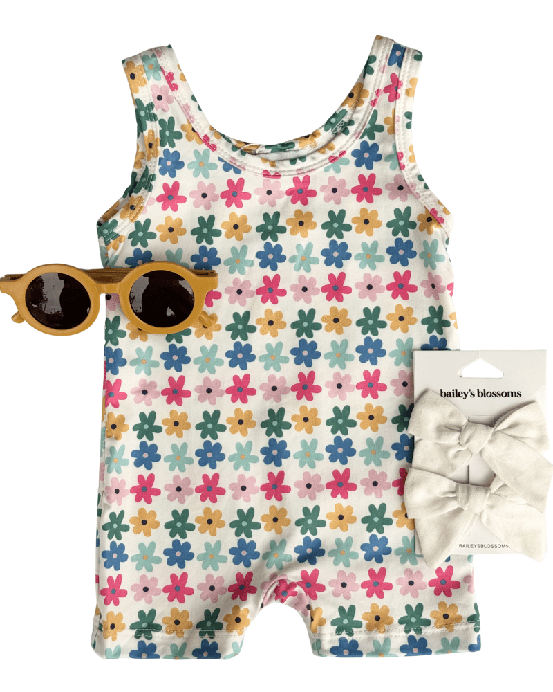 Gigi Bikeshort Romper - Petal Parade product_type - Bailey&
