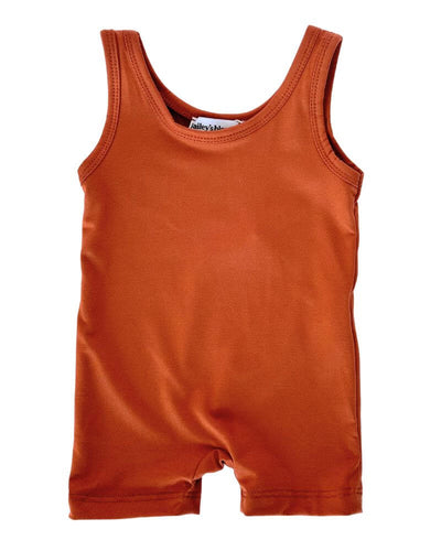 Gigi Bikeshort Romper - Rust #product_type - Bailey's Blossoms