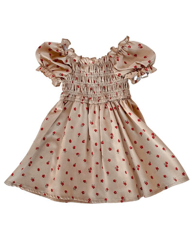 Hayes Smocked Puff Sleeve Dress - Red Floral #product_type - Bailey's Blossoms