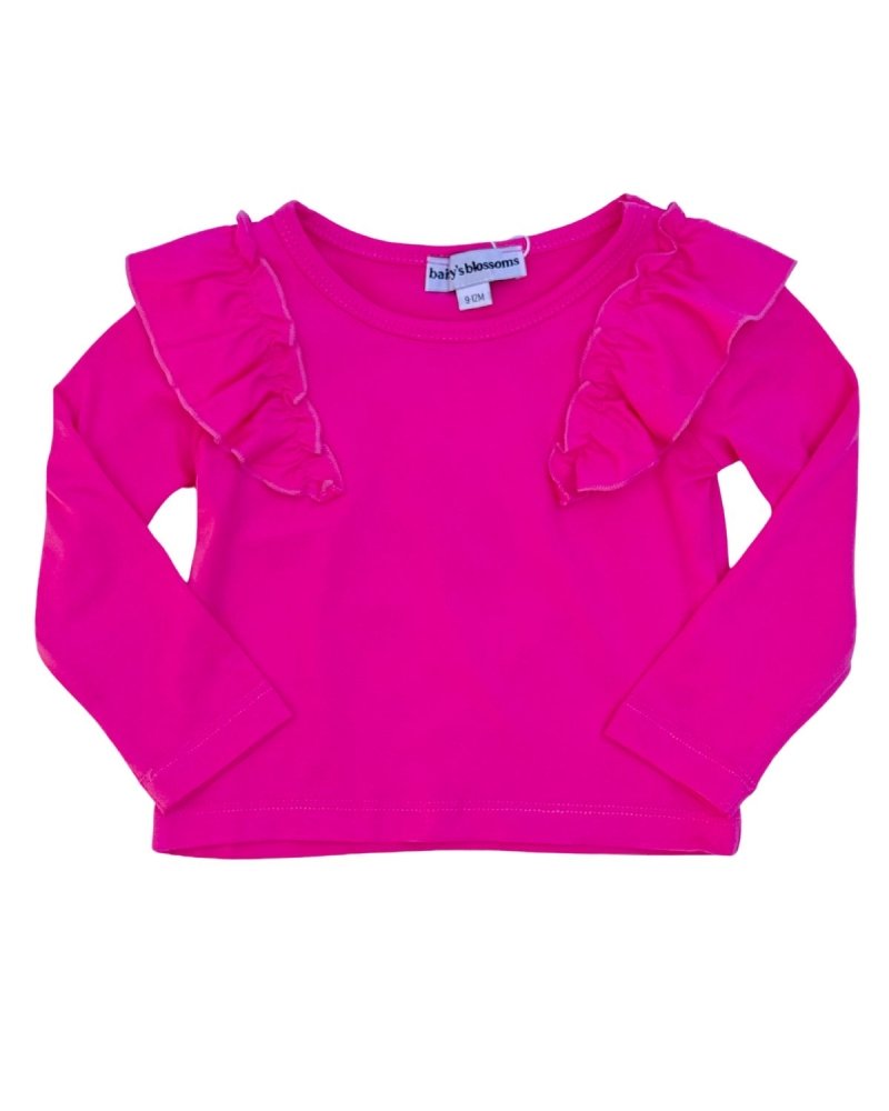 June Ruffle Shoulder Top &amp; Leotard - Hot Pink product_type - Bailey&