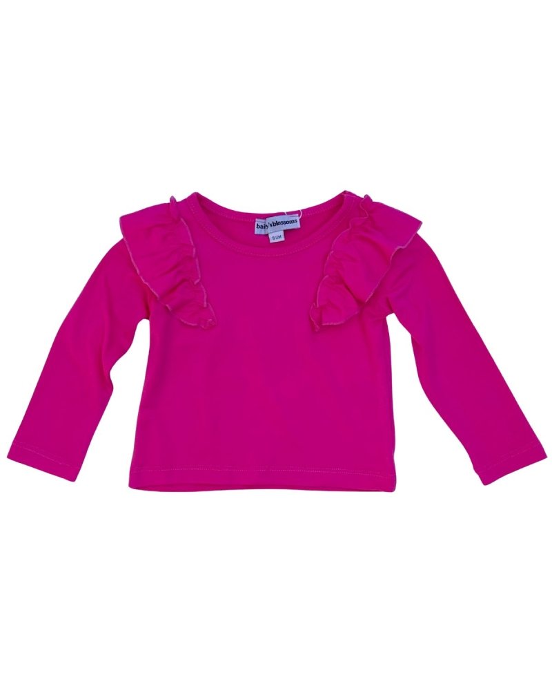 June Ruffle Shoulder Top &amp; Leotard - Hot Pink product_type - Bailey&
