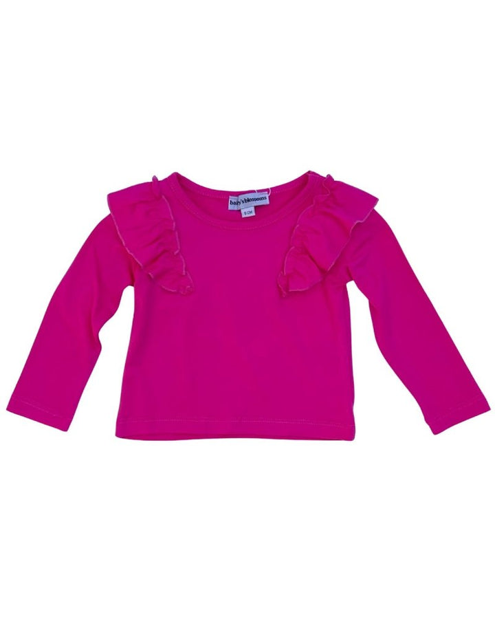 June Ruffle Shoulder Top &amp; Leotard - Hot Pink product_type - Bailey&