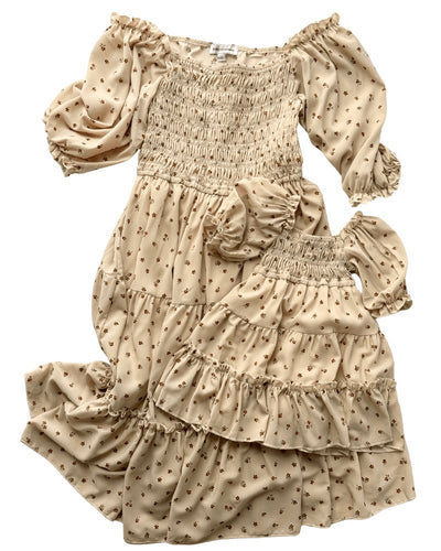 Katherine Dress - Brown Floral #product_type - Bailey's Blossoms