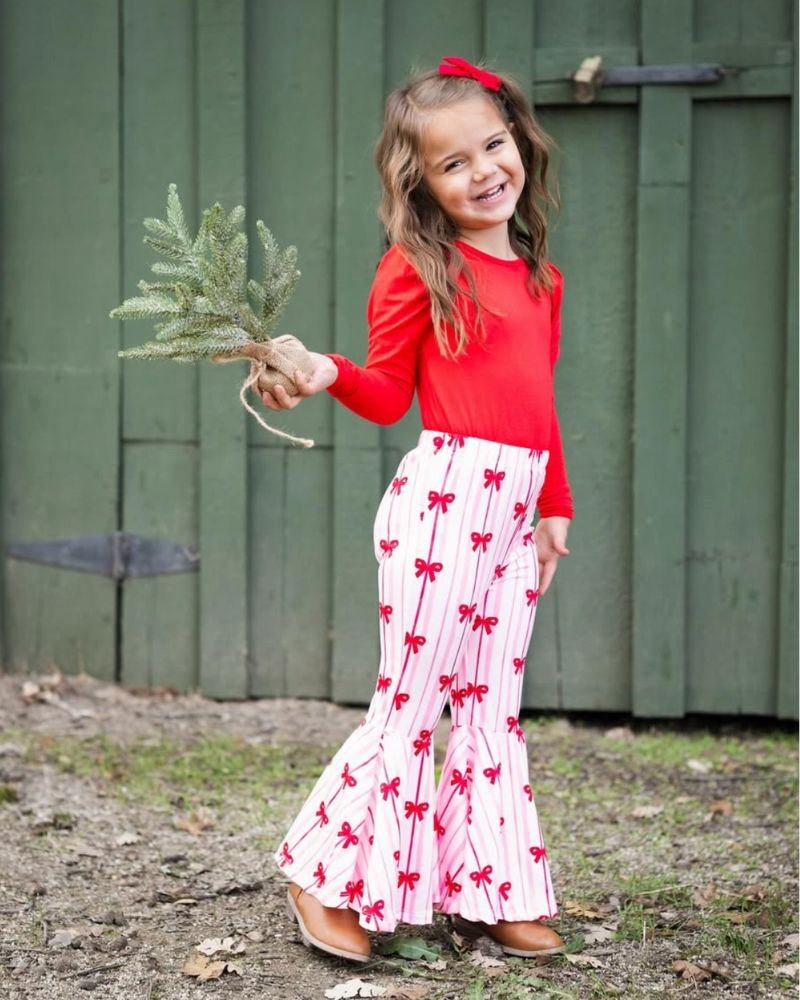 Keely Exaggerated Bell Bottoms - Sweetheart Bows product_type - Bailey's Blossoms