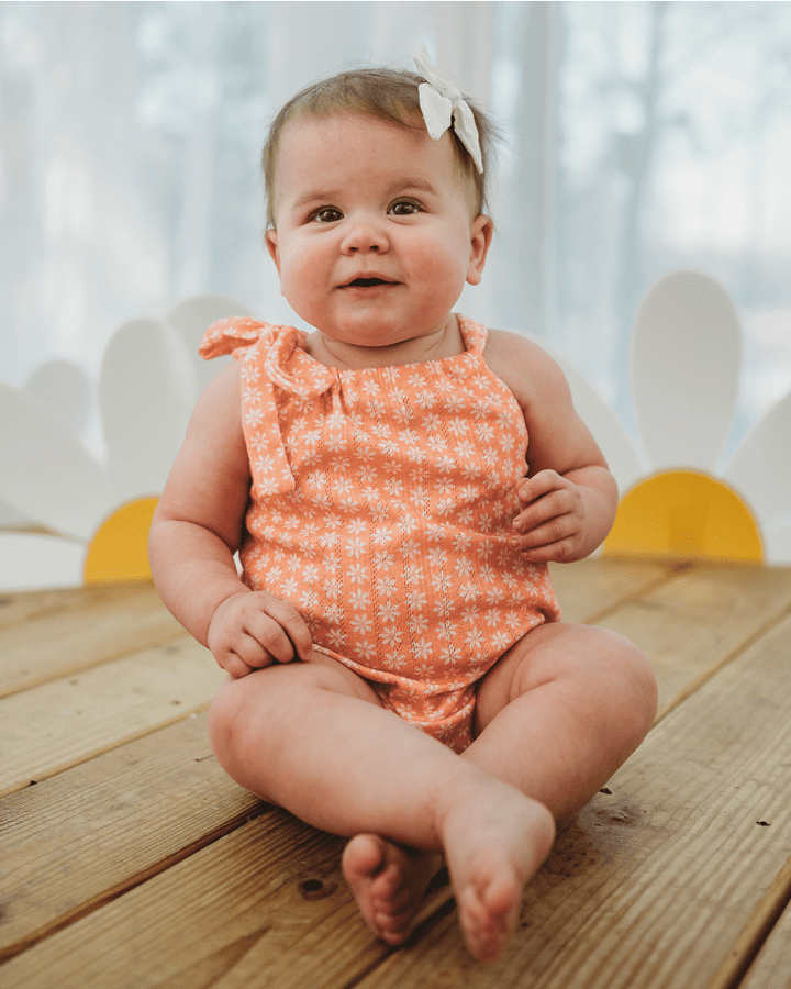 Kimora Bubble Romper - Peach Gardens product_type - Bailey&