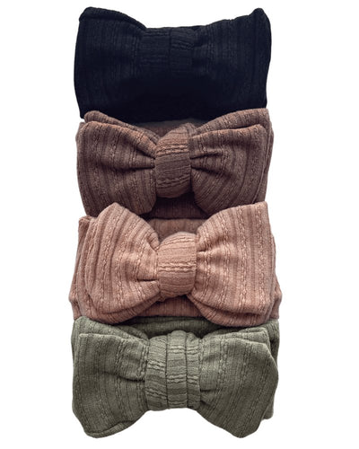 Large Knit Bow Headband - Almond #product_type - Bailey's Blossoms