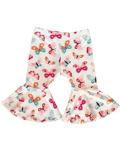 Lina Pleated Bell Bottoms - Love Doodle Butterflies #product_type - Bailey's Blossoms