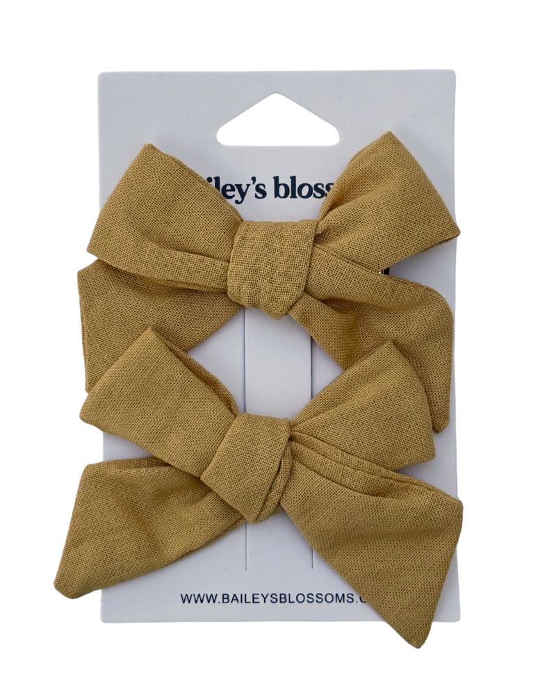 Linen Cotton Piggie Sets - Mustard product_type - Bailey's Blossoms