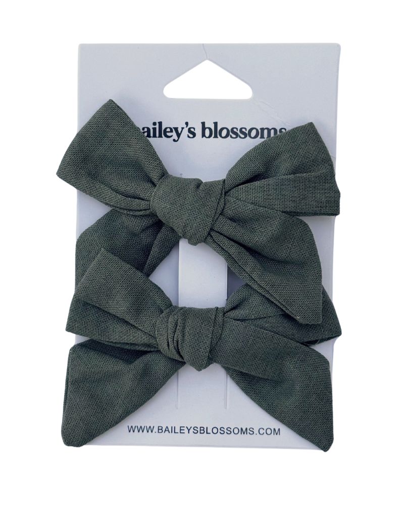 Linen Cotton Piggie Sets - Olive product_type - Bailey's Blossoms