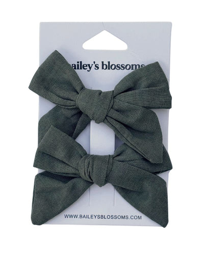 Linen Cotton Piggie Sets - Olive product_type - Bailey's Blossoms