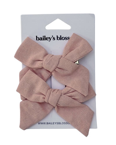 Linen Cotton Piggie Sets - Rose Pink product_type - Bailey's Blossoms