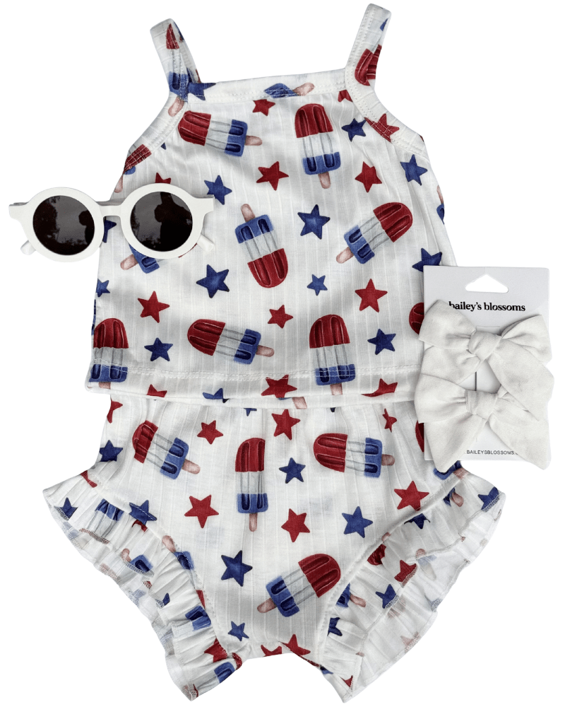 Luna Top & Bloomer Set - Patriotic Popsicles product_type - Bailey's Blossoms