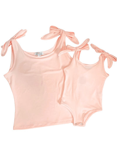 Madden Tie Shoulder Tank Top & Leotard - Pink #product_type - Bailey's Blossoms