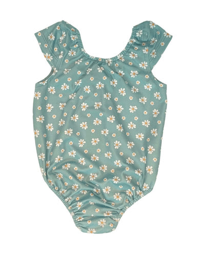 Maggie Cap Sleeve Leotard - Mint Daisy #product_type - Bailey's Blossoms