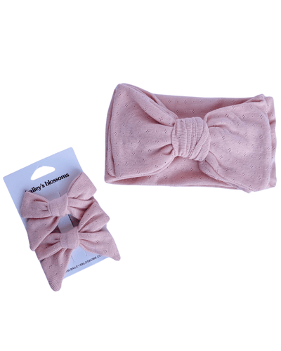 Messy Bow Headwrap - Rose Pink #product_type - Bailey's Blossoms
