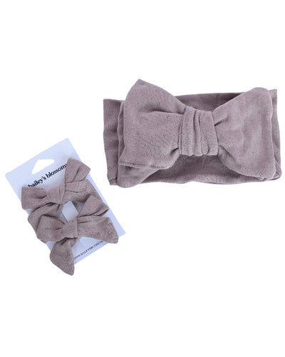 Messy Bow Headwrap - Taupe #product_type - Bailey's Blossoms