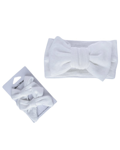 Messy Bow Headwrap - White #product_type - Bailey's Blossoms