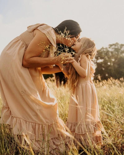 Nellie Ruffle Maxi Dress - Champagne product_type - Bailey's Blossoms