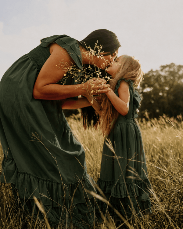 Nellie Ruffle Maxi Dress - Hunter product_type - Bailey's Blossoms