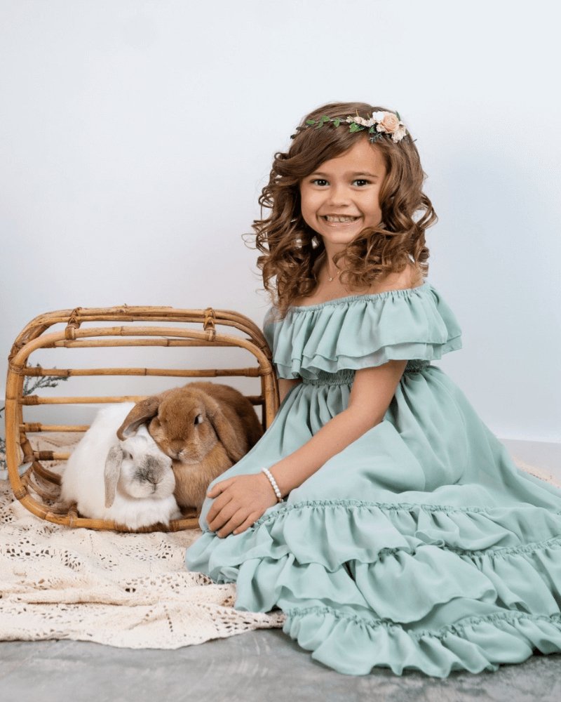 Nellie Ruffle Maxi Dress - Sage 