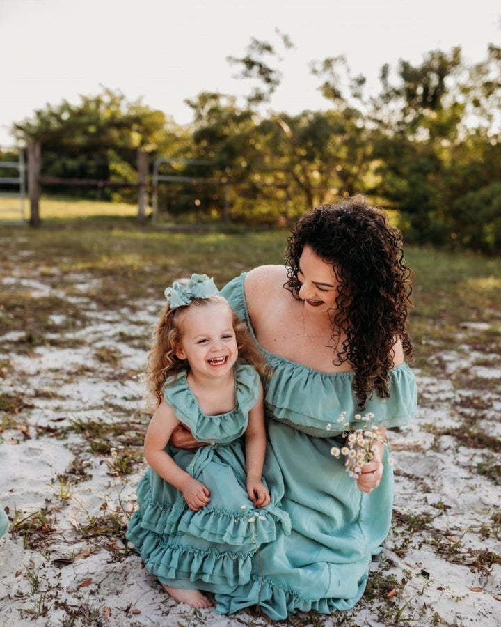 Nellie Ruffle Maxi Dress - Sage product_type - Bailey&