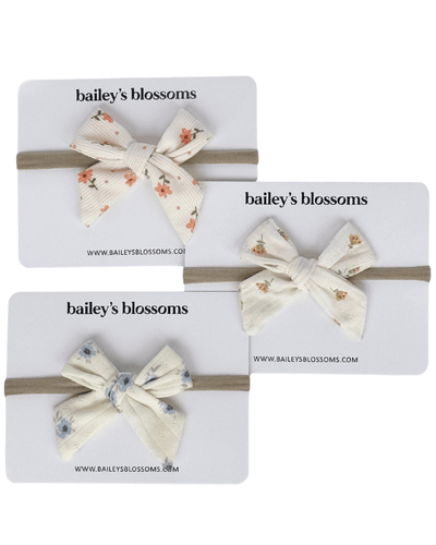 Nylon Bow - Orange Floral #product_type - Bailey's Blossoms