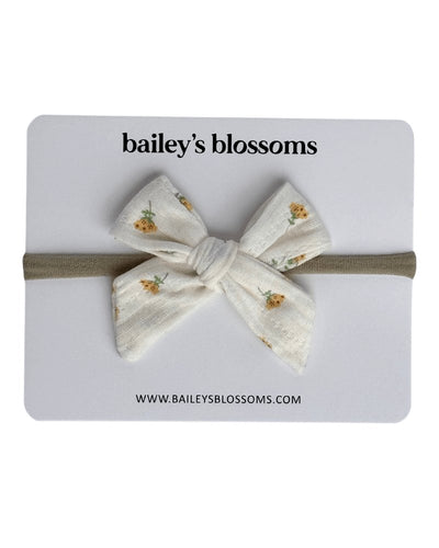 Nylon Bow - Yellow Floral #product_type - Bailey's Blossoms